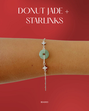 Load image into Gallery viewer, Jade Donut + Starlink Bracelet