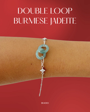 Load image into Gallery viewer, Double Loop Burmese Jade + STARLINK Bracelet