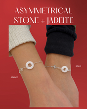 Load image into Gallery viewer, Stone Asymmetrical WHITE Jade Bracelet
