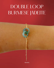 Load image into Gallery viewer, Double Loop Burmese Jade Bracelet