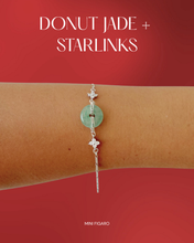 Load image into Gallery viewer, Jade Donut + Starlink Bracelet
