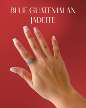 Load image into Gallery viewer, Natural Blue Jadeite Flower Ring
