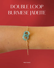 Load image into Gallery viewer, Double Loop Burmese Jade Bracelet
